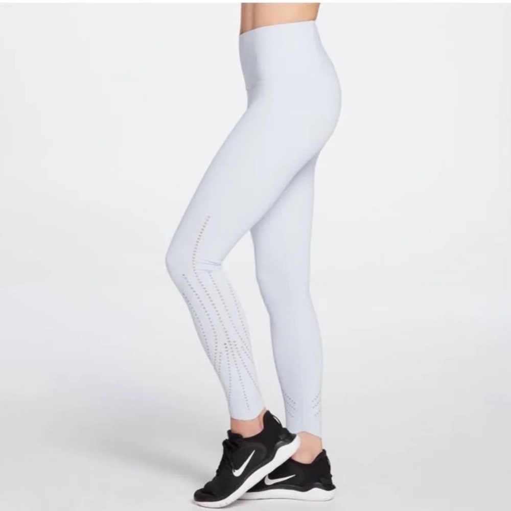 NWT CALIA Women's Power Sculpt Perforated 7/8 Leggings XSmall Halogen Blue